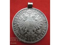 1 florin 1860 A Austria argint - Umeraș